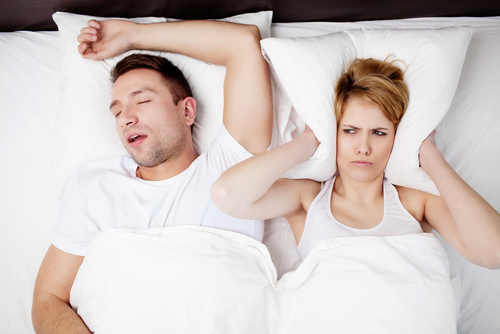 man snoring
